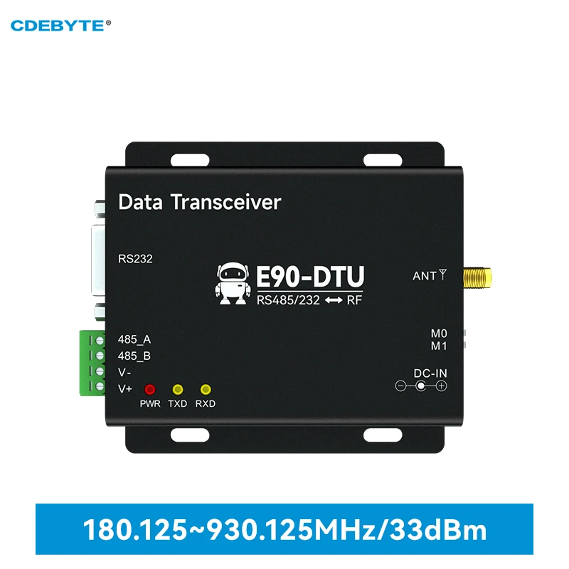 

LoRa 868/915MHz RS232/RS485 Wireless Digital Radio Automatic Relay CDEBYTE E90-DTU(900SL33) 16KM 33dBm 2W RSSI Modbus Modem