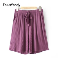 knitted women summer shorts 3xl 4xl plus size casual elastic waist loose shorts kkfy6186