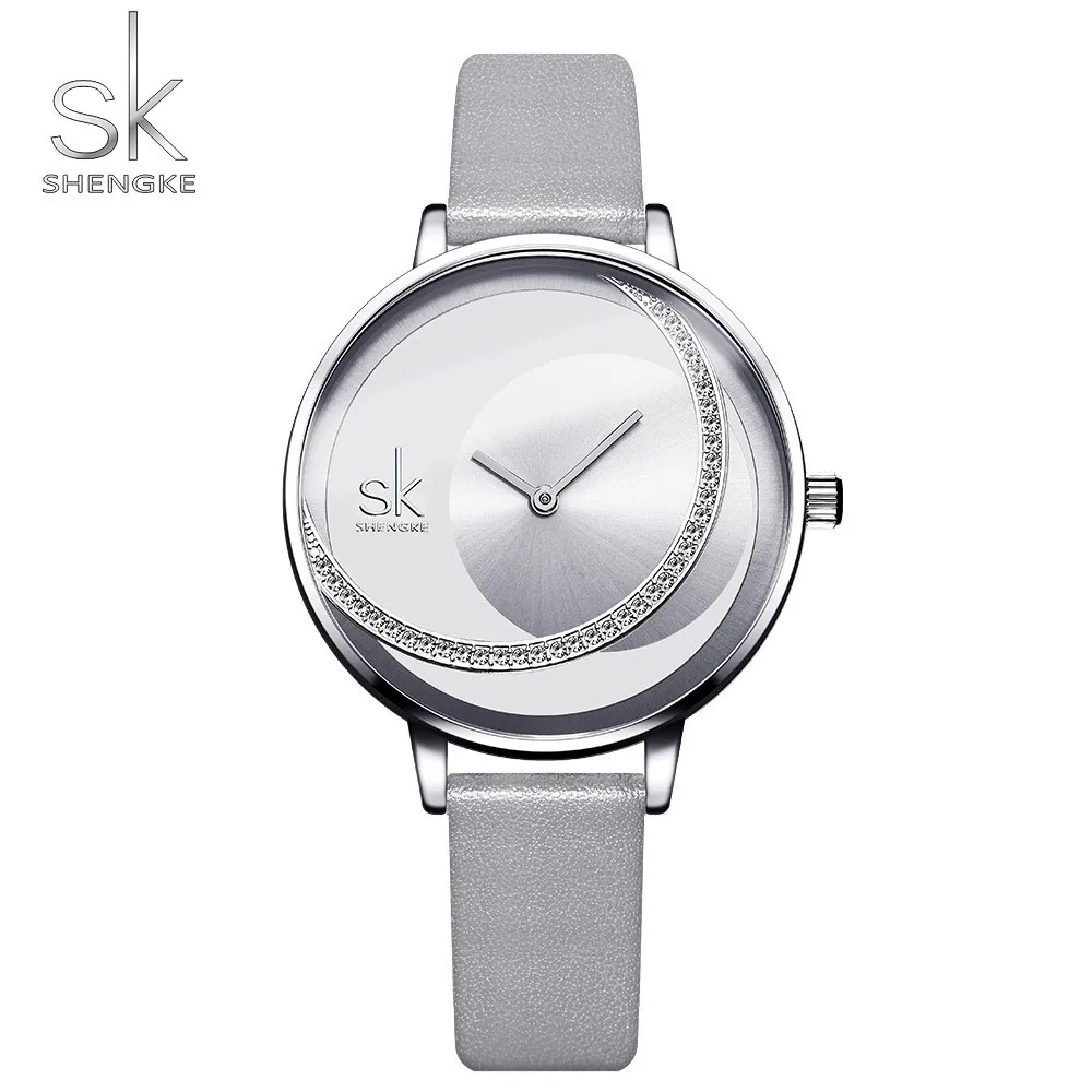 SK Rhinestone Waterproof Women's Watch Sun Pattern Rose Gold Watch Mesh Belt Belt Women's Watch