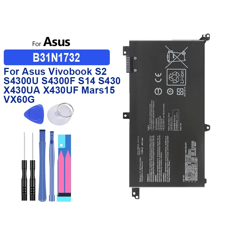 Новый аккумулятор B31N1732 для ноутбука Asus VivoBook S14 S430FA S430FN S430UA X430UN R430FA X430FN X571G X571LH X571GT