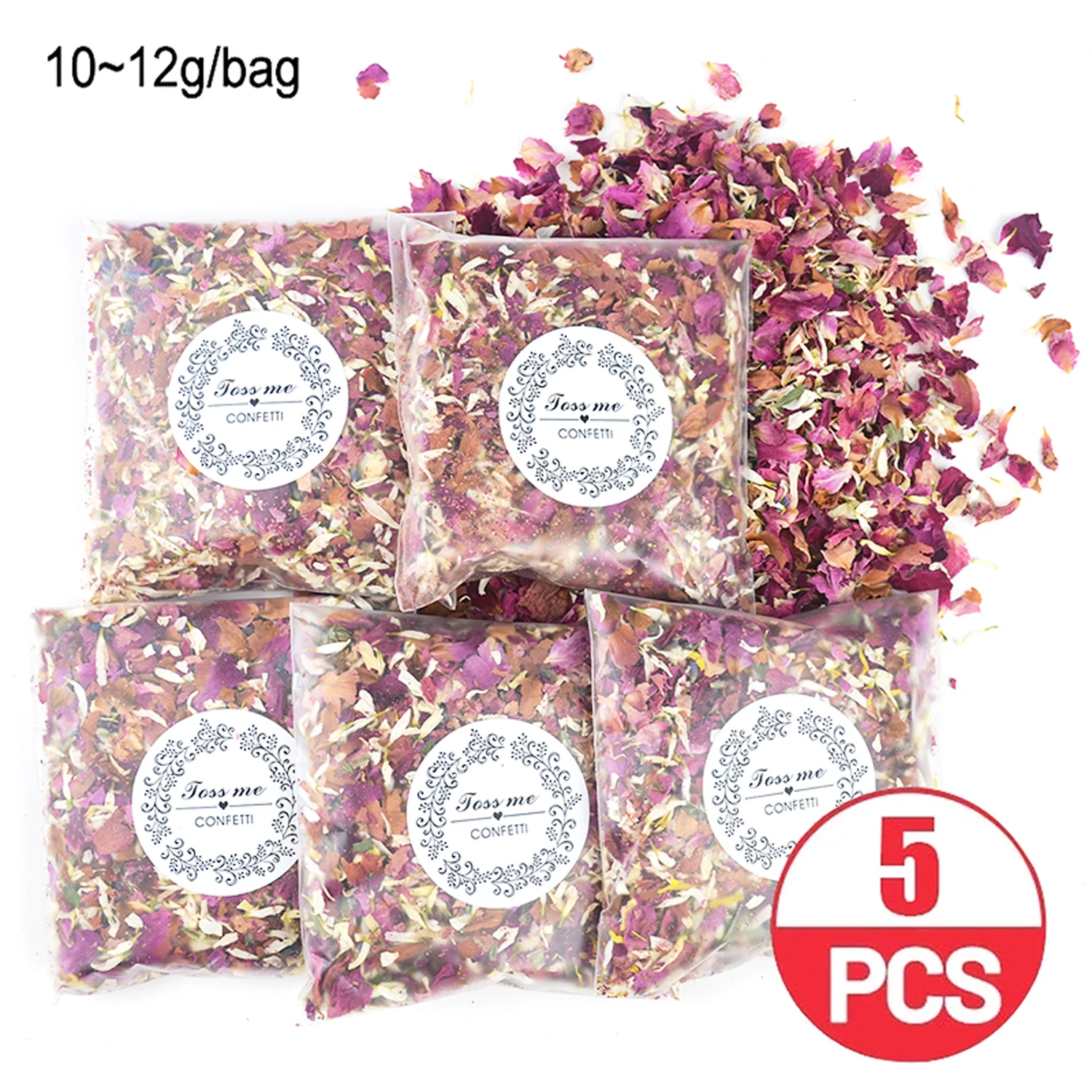 

50g Natural Dried Flower Rose Petals Pop Wedding Confetti Birthday Party DIY Decoration Biodegradable Handmade Party Accessories