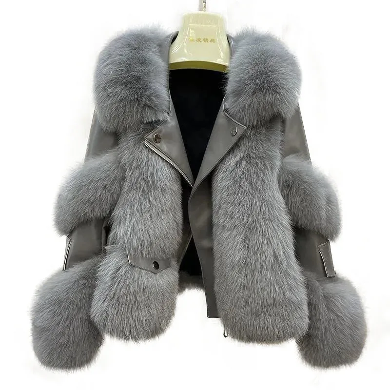 Winter New Fur Coat Women Casual Loose Splicing High Street Fashion Ladies Jackets Casacos De Inverno Feminino