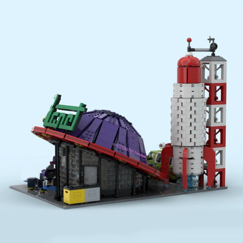 НОВЫЙ 3030 шт. город хит продаж вид на улицу Moc модульное здание пиццы и планеты DIY