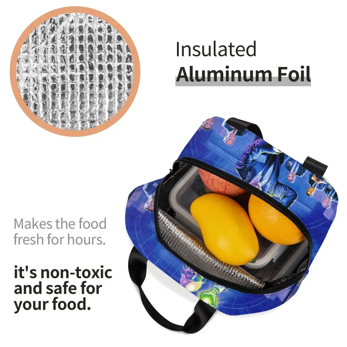 Изготовленная на заказ сумка для обеда Megadeths Heavy Metal Band с термоизоляцией женская