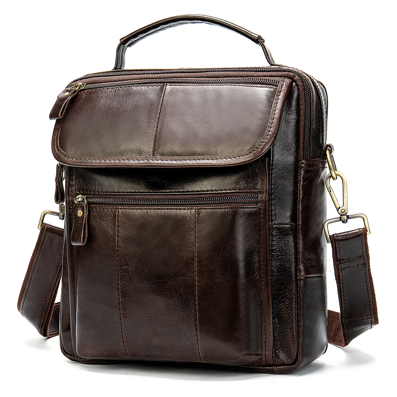 

Вместительная Дизайнерская кожаная сумка на плечо в стиле ретро, роскошный качественный мессенджер, повседневный большой брендовый мужской портфель