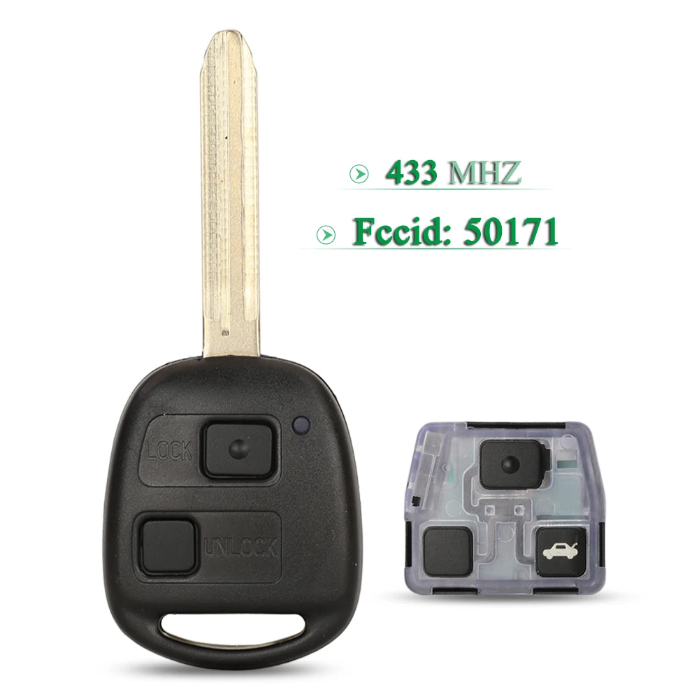 

Автомобильный Дистанционный Ключ Jingyuqin С 2/3 Кнопками, 433 МГц, С Чипом 4D67