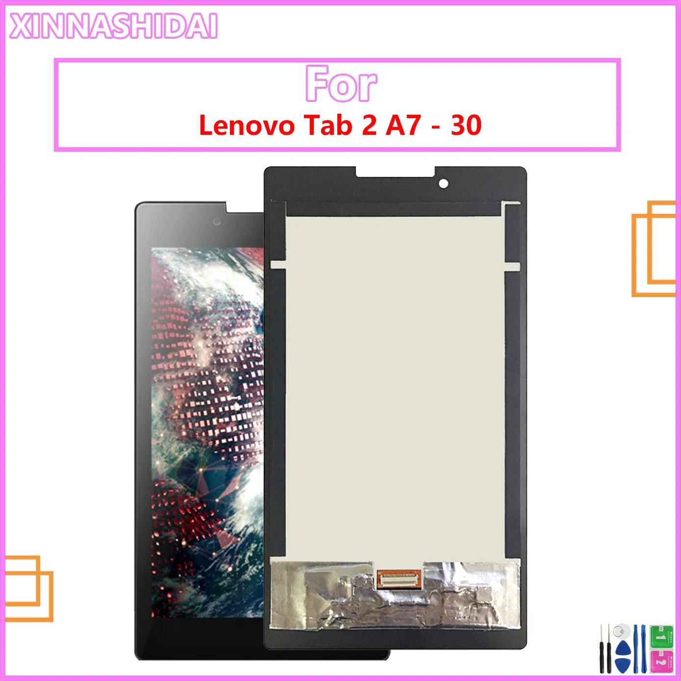 

For Lenovo Tab 2 A7 - 30 A7 - 30HC 2nd A7-30HC A7-30GC A7-30F A7-30H Touch Screen Digitizer Glass Tablet Assembly LCD Display