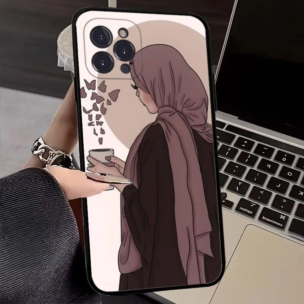 Мусульманский арабский хиджаб чехол для телефона iPhone 15 8 7 6 6S Plus X SE 2020 XR XS 14 11 12 13 Mini