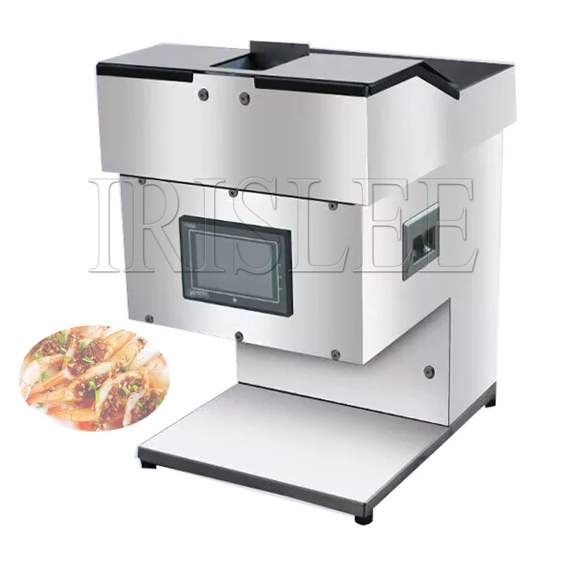 220 В машина для производства пленки с открытой спиной креветок открытия спины