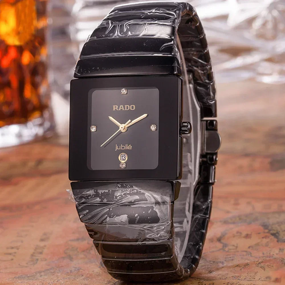 Фото Популярные оригинальные часы Rado в классическом стиле для мужчин и женщин, керамические, с циферблатом 39 мм, модные, простые, высококачественные, спортивные, кварцевые, часы AAA №1