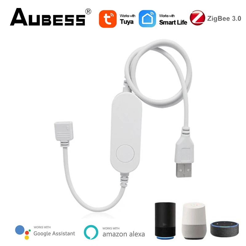 

Контроллер светодиодной ленты Tuya Zigbee, умный миниатюрный регулятор яркости, RGBW RGB + CCT, 5-24 В постоянного тока, с поддержкой Alexa и Google Assistant