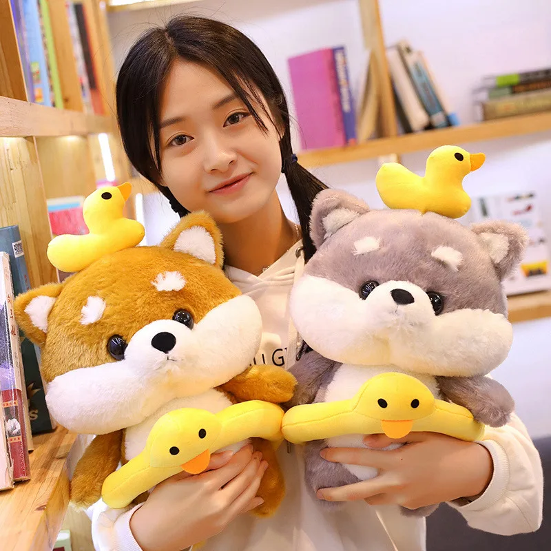 25-35cm Cute Shiba Inu Dog Husky Cosplay Totoro Panda Duck Frog Dinosaur Rabbit Plush Toy Stuffed Animal Doll Soft Pillow Gift |