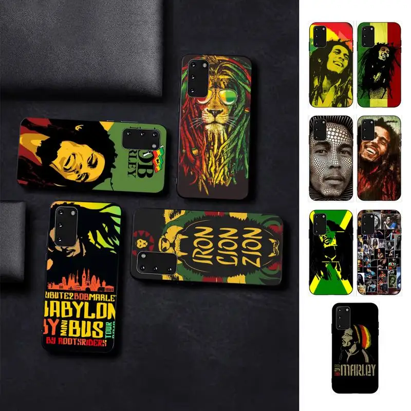 

Reggae Bob Marley Phone Case for Samsung S10 21 20 9 8 plus lite S20 UlTRA 7edge
