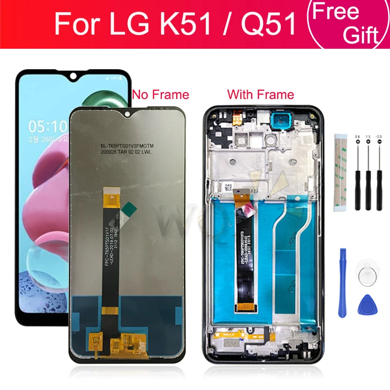 Для LG Q51 ЖК-дисплей для LG K51 LCD LM-Q510N дисплей с рамкой запасные части