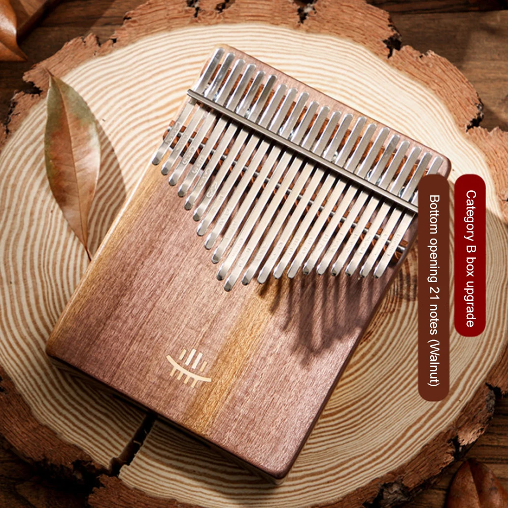 Kalimba 21 Keys Thumb Piano Walnut Wood Mahogany Mbira Body Musical Instruments Kalimba Piano Creative Music Box Beginner Gift