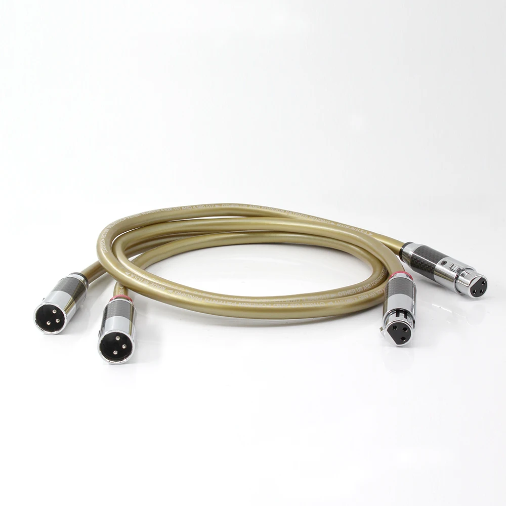 HI-End Hexlink GOLDEN 5-C Copper HIFI XLR Cable Pure OCC HIFI Dual XLR кабель для соединения «Папа-мама»