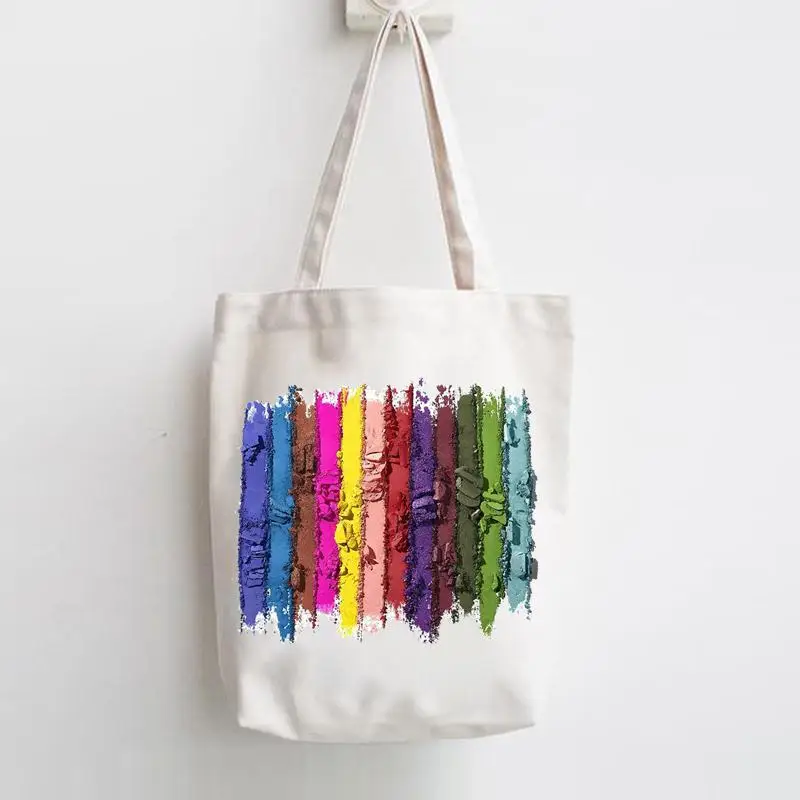 

Print Shopper 3D Make Up Cute 90s Handbags Shoulder Canvas Bags Casual Shopping Girls Women Elegant Trend Cute Tote Bag