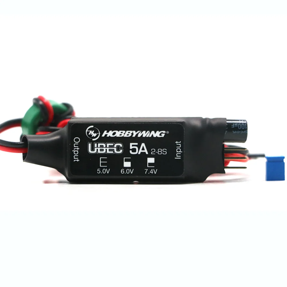 Фото Регулятор напряжения Hobbywing 5A UBEC V2 Air 2-8S 5В/6В/7.4В с регулируемым выходом для радиоуправляемых моделей автомобилей №2