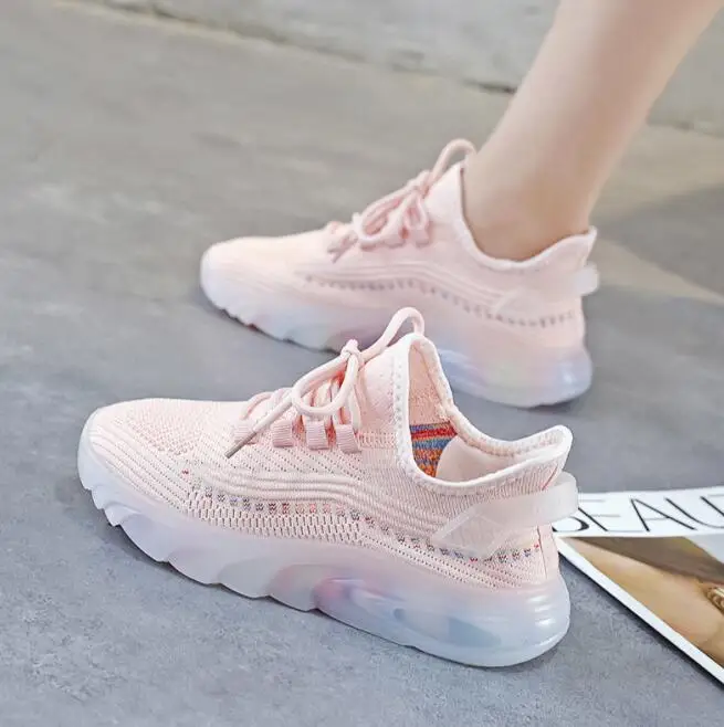 

High Top Women's Runing Shoes Spring Chunky Sneakers Comfortable Sport Shoes Outdoor Gym Walking Shoes Designer Reflective Shoes