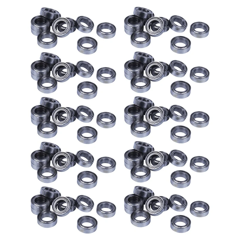 

100Pcs Miniature Sealed Metal Shielded Metric Radial Ball Bearing Model: MR106-ZZ 6X10X3mm