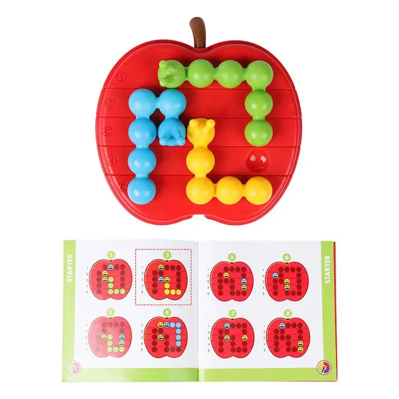 

Детские шахматные игры с яблоками и памятью, игрушки Монтессори, развивающая гусеница, едящая яблоки, настольная игра, обучающие игрушки