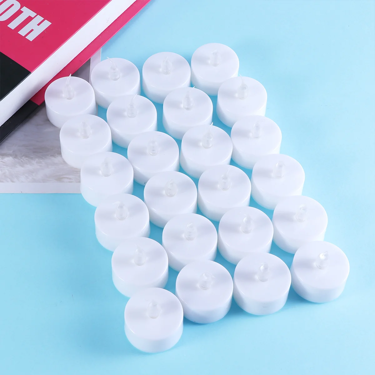 

Светодиодная электронная подсвечник, имитация свечи, Мах пламенем, романтическое вечерние чное украшение для бара, дома, кафе (белый цвет), 24...