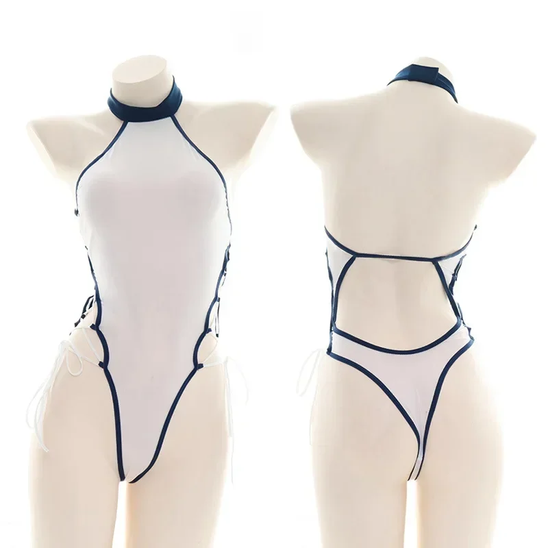 Школьная Женская одежда для косплея JK Sukumizu водолазка с вырезами купальник