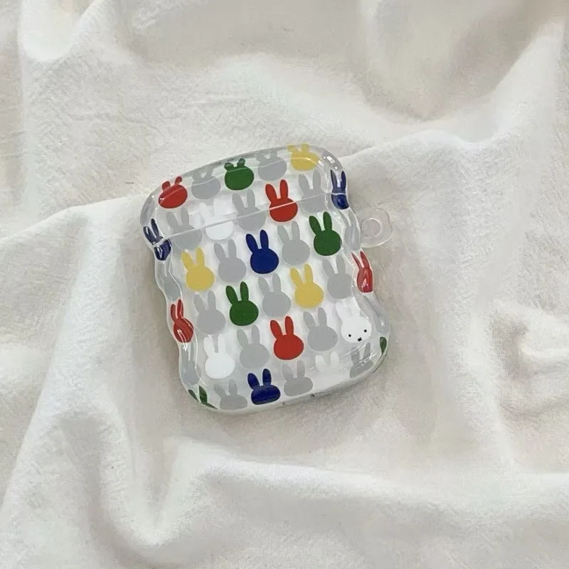 Фото Новый милый чехол для наушников Miffy с цветочным принтом и ушками кролика, защитный чехол для Air Pods Pro 4 3 2 1 №4