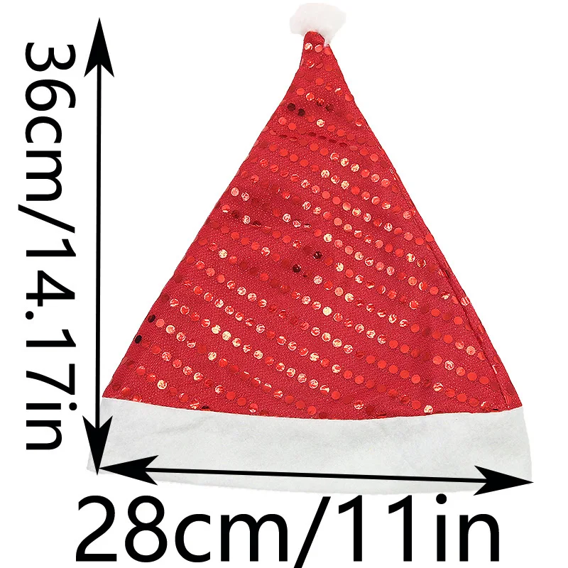 (1 шт./упаковка) Рождественская шляпа блестящее украшение головной убор деда