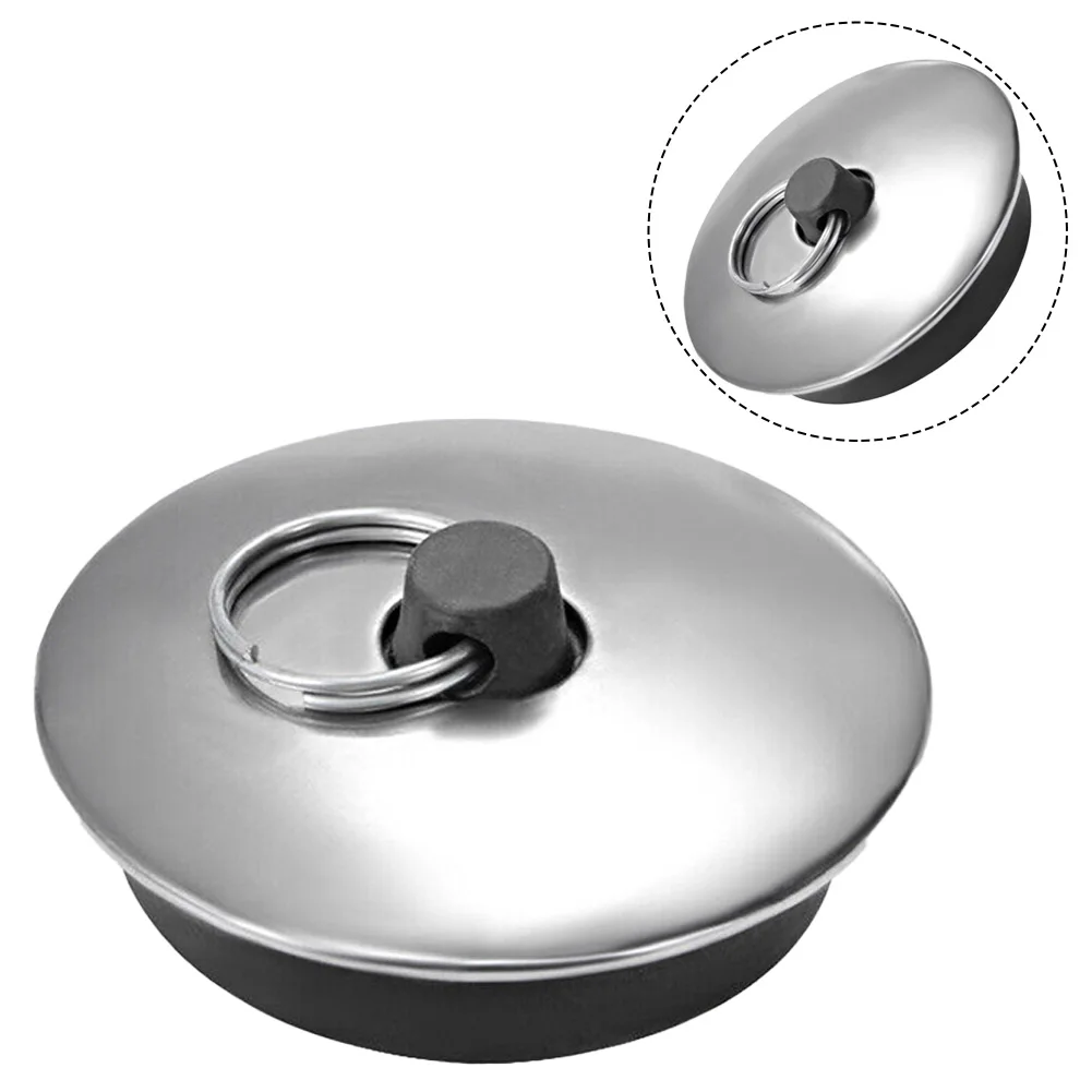

1 Pc Rubber Sink Plug Drain Stopper Fit 40mm With Ring For Bathtub Kitchen Sink Strainer Stopper Laundry Sink Plug Drainage