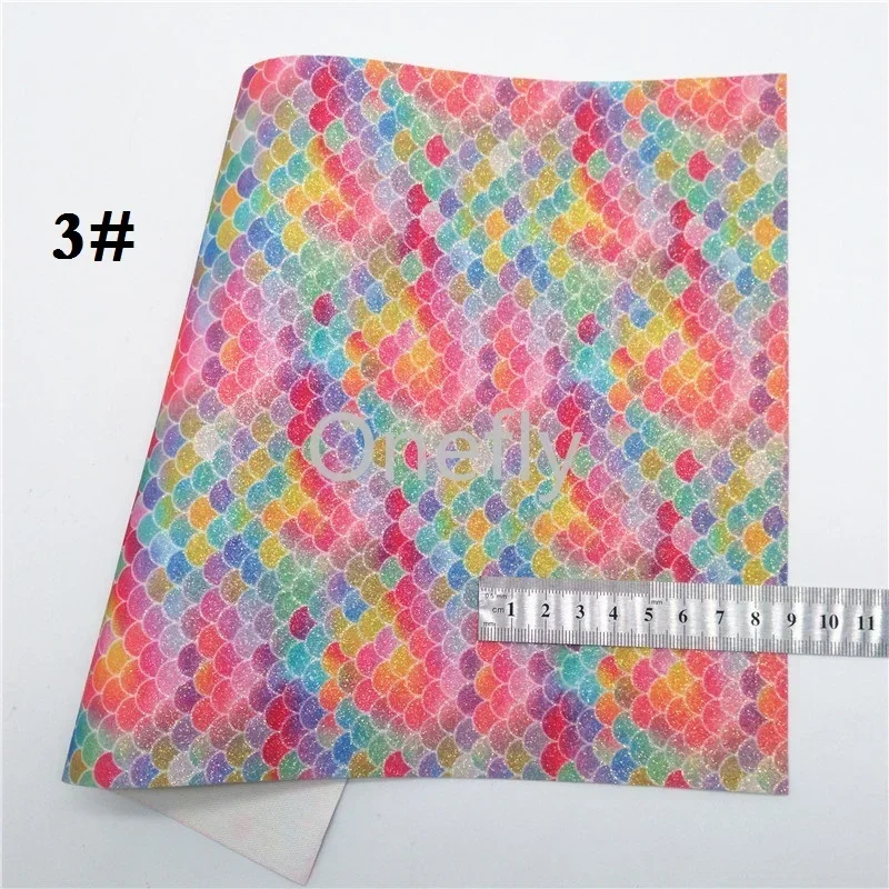 Onefly розовая блестящая кожа Русалка искусственная ткань простыни для банта DIY