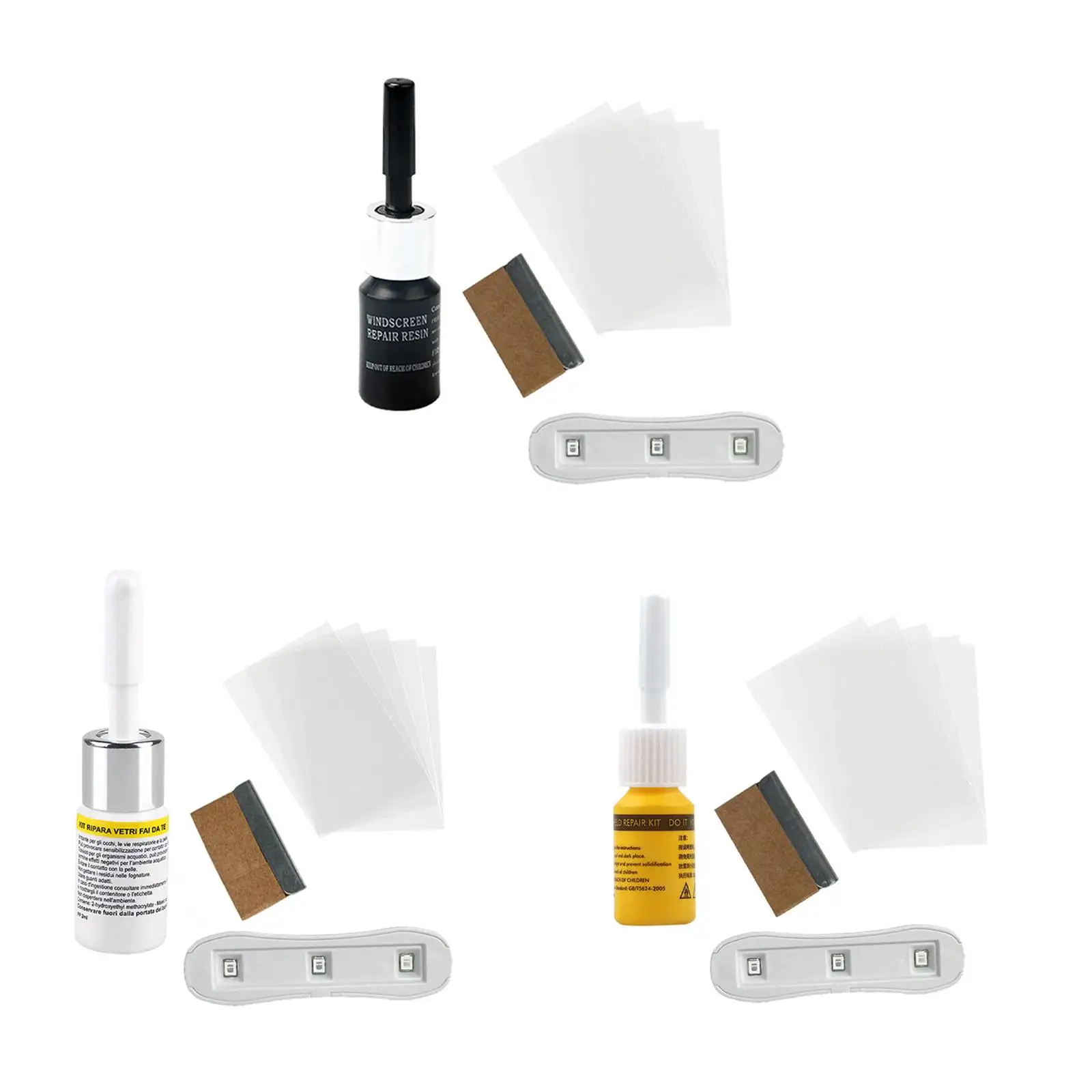 

Windshield Crack Repair Kit Vehicle Windscreen Tool for Repairing Chips