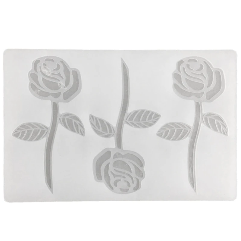 

3 Cavities Chocolate Moulds Rose Shaped Baking Molds Fondant Moulds Cake Molds Silicone Material Gifts for Baking Lovers