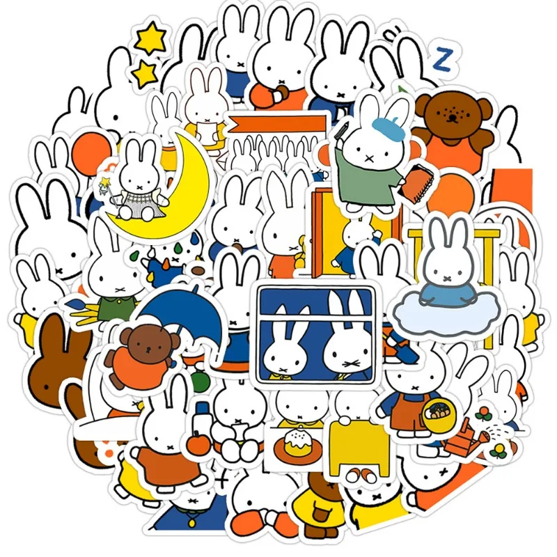 60 шт. наклейки Miffy с рисунком граффити
