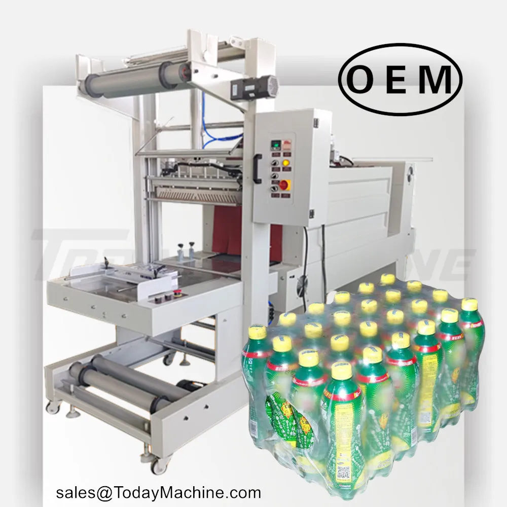 

Manual Type Mineral Water pet Bottle PE Film Heat Tunnel Shrink Packing Machine