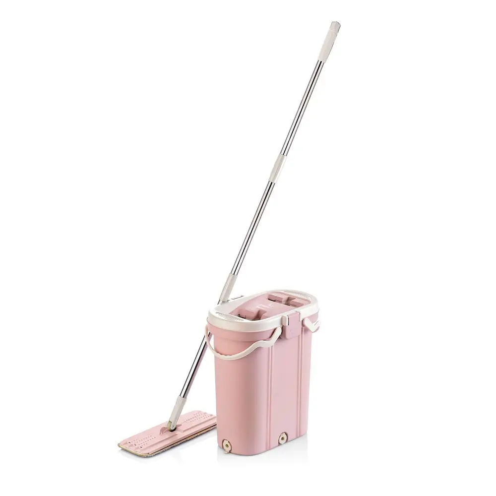 

Vip Ahmet - Premium Mop Cleaning Set, Microfiber Mop and Bucket, 3 Different Water Compartments, Dirty Water Retention Feature, Ergonomic Design, Household Cleaning Products, Quick Solution, Comfortable, Plastic VP-500