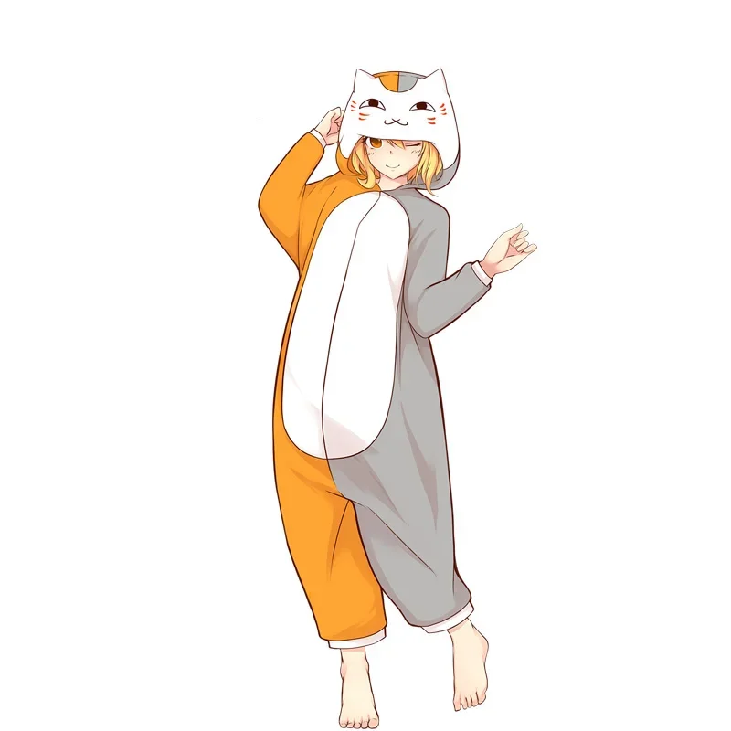 Книга друзей Нацуме учитель кошек аниме сиамская пижама зимняя цельная