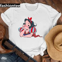 disney cute princess snow white graphic printed women t shirt summer fashion short sleeve tshirts cartoon harajuku tops tee