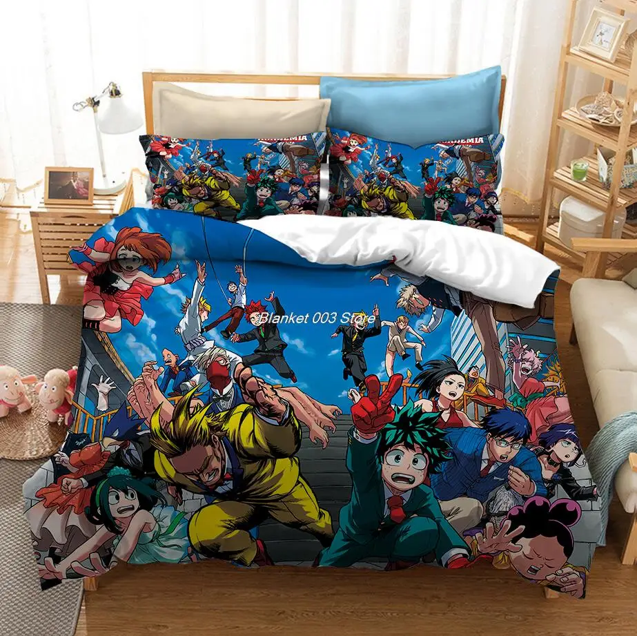 

Anime My Hero Academia 3D Printed Bedding Set Duvet Covers Pillowcases Comforter Bedding Set Bedclothes Bed Linen