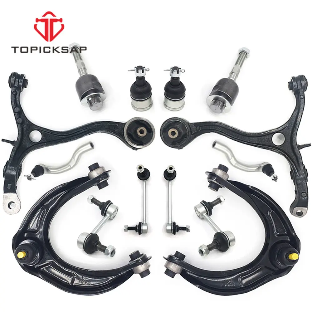 

TOPICKSAP 14pcs Suspension Kit Front Upper & Lower Control Arm Ball Joints Sway Bar End Link for Honda Accord 2008 - 2012