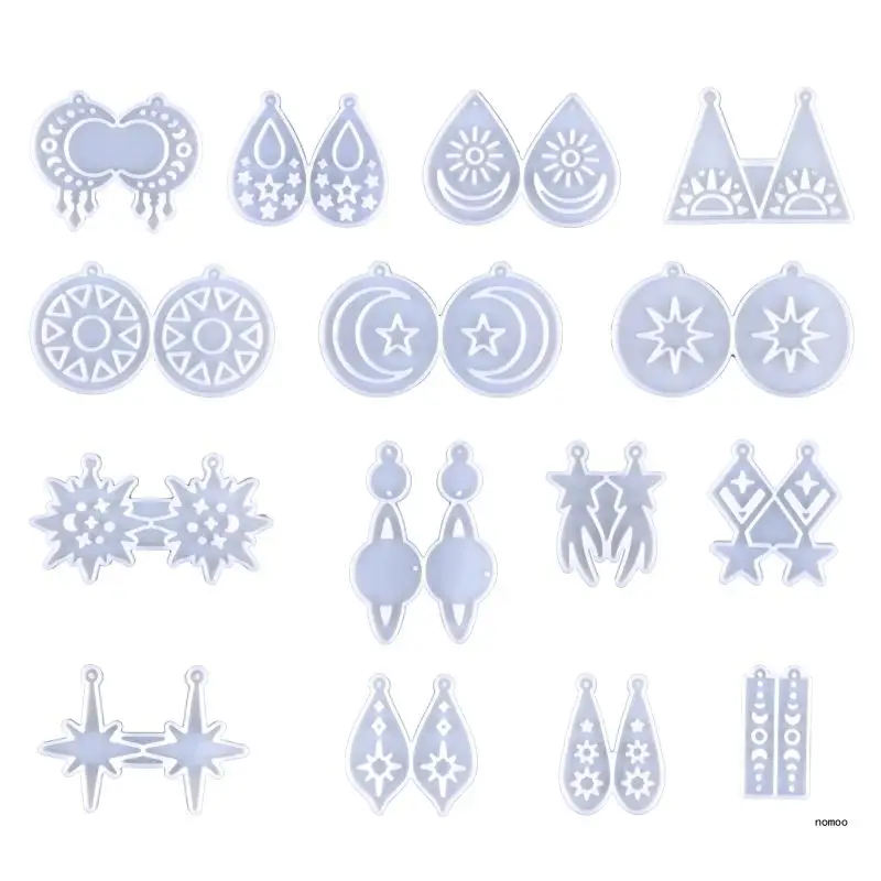 

Diy Astronomical Element Round Moon Star Earrings Mold Crystal Irregular Mold