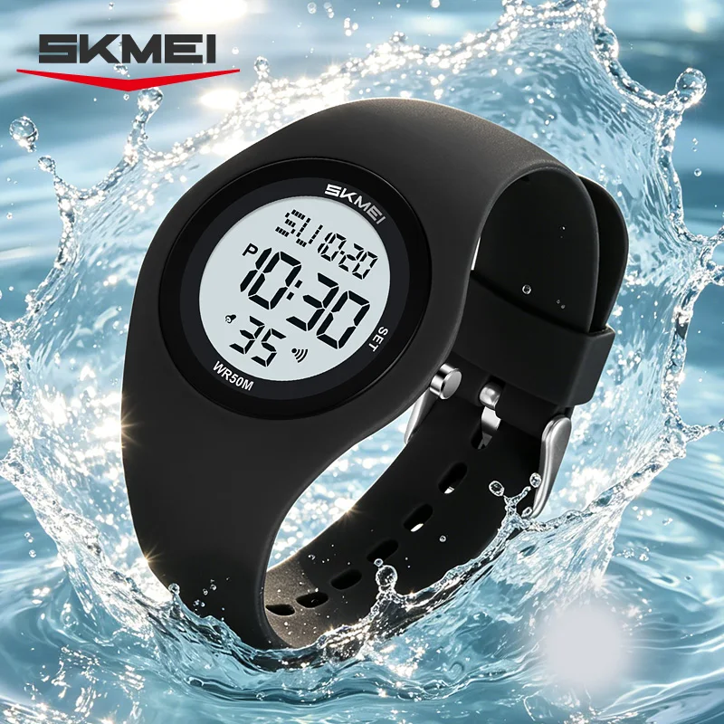 Фото Электронные часы SKMEI 2618, водонепроницаемые до 50 м, многофункциональные, для студентов, с функцией таймера, цифровые, для мальчиков и девочек, спортивные, силиконовые. №2