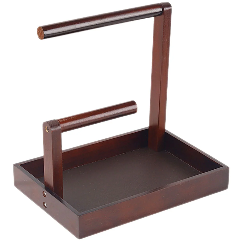 

Retro Jewelry Display Stand Bangle Bracelet Wooden Ring Watches Storage Tray