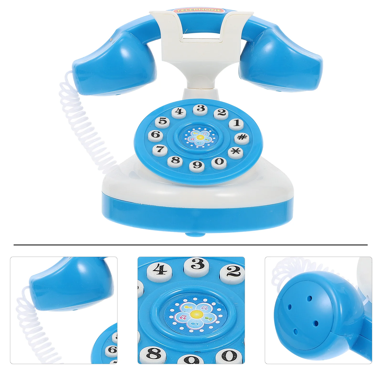 

Toytelephone Kids Rotary Play Retro Pretend Corded Landline Chatter Toysold Cell Baby Vintage Children Musical Role Fake