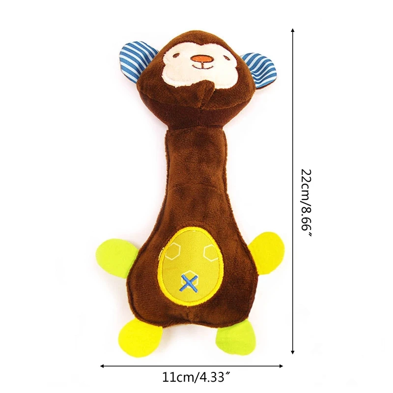 

Мультяшная жевательная игрушка-пищалка для щенков, плюшевая игрушка для собак, игрушки для дозирования для маленьких средних собак, интера...