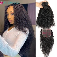 36 38 40 inch kinky curly bundles with closure brazilian hair weave bundles with closure frontal pre plucked remy hair extension