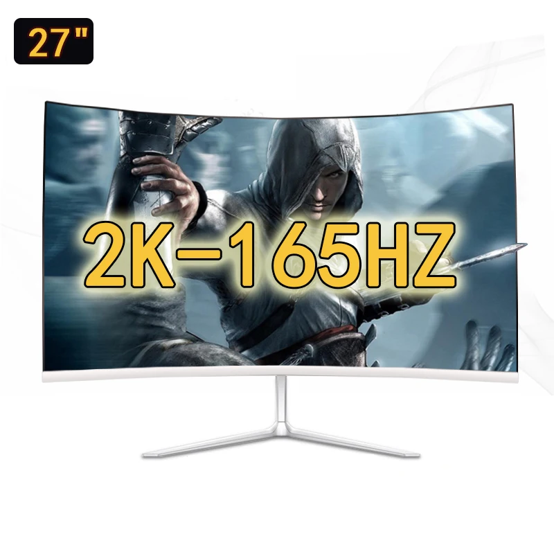 27-дюймовые изогнутые мониторы 165 Гц 2k 1MS HD игровые для ПК IPS ЖК-дисплеи настольных