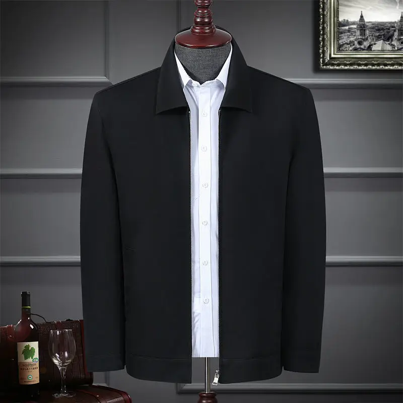 

2022 Spring New Fashion Middle-aged and Elderly Men Jacket Coat Casual Thin All-match Boutique Clothing Simple Style