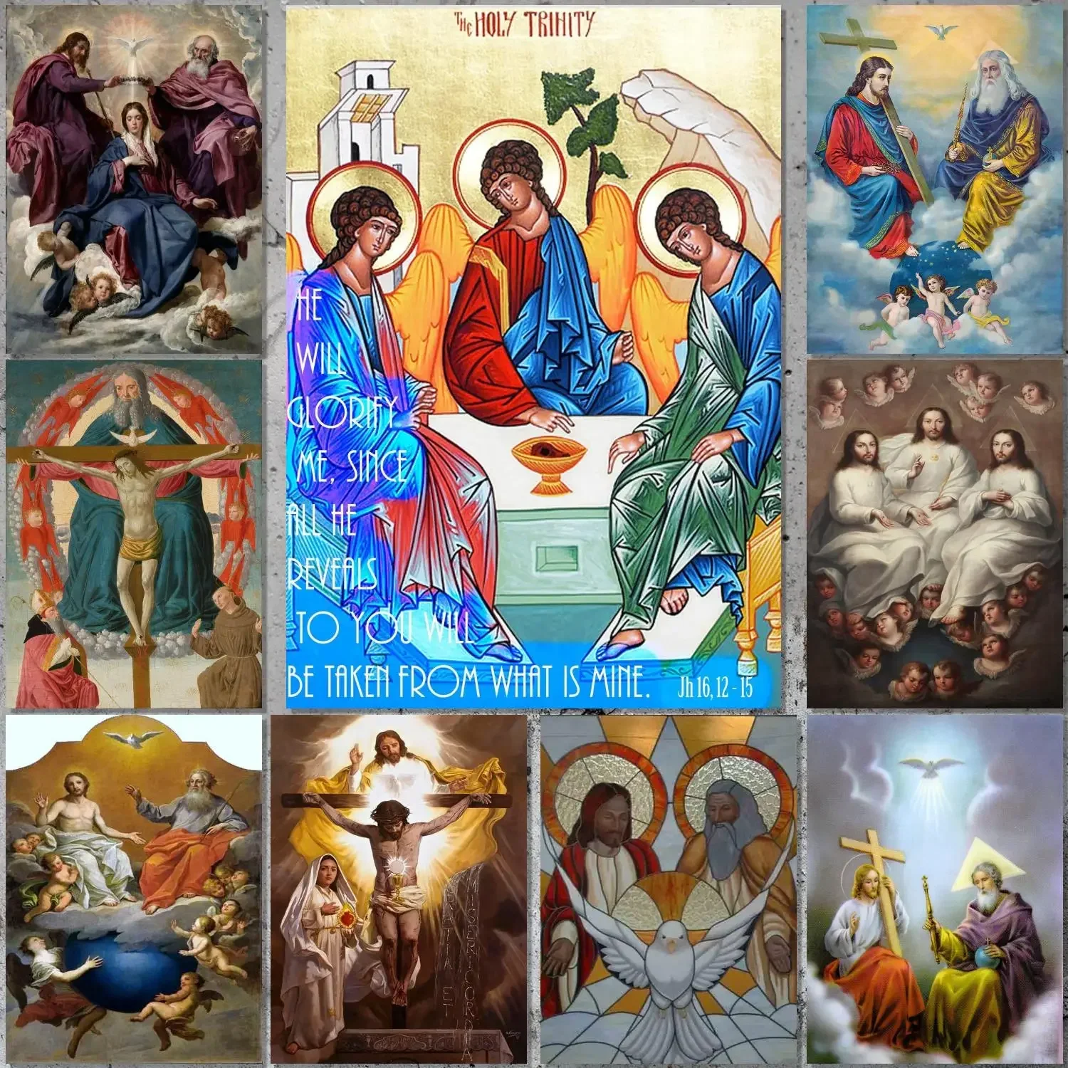 Постер с мифом Святой Троицы художественный постер на холсте и Настенная картина