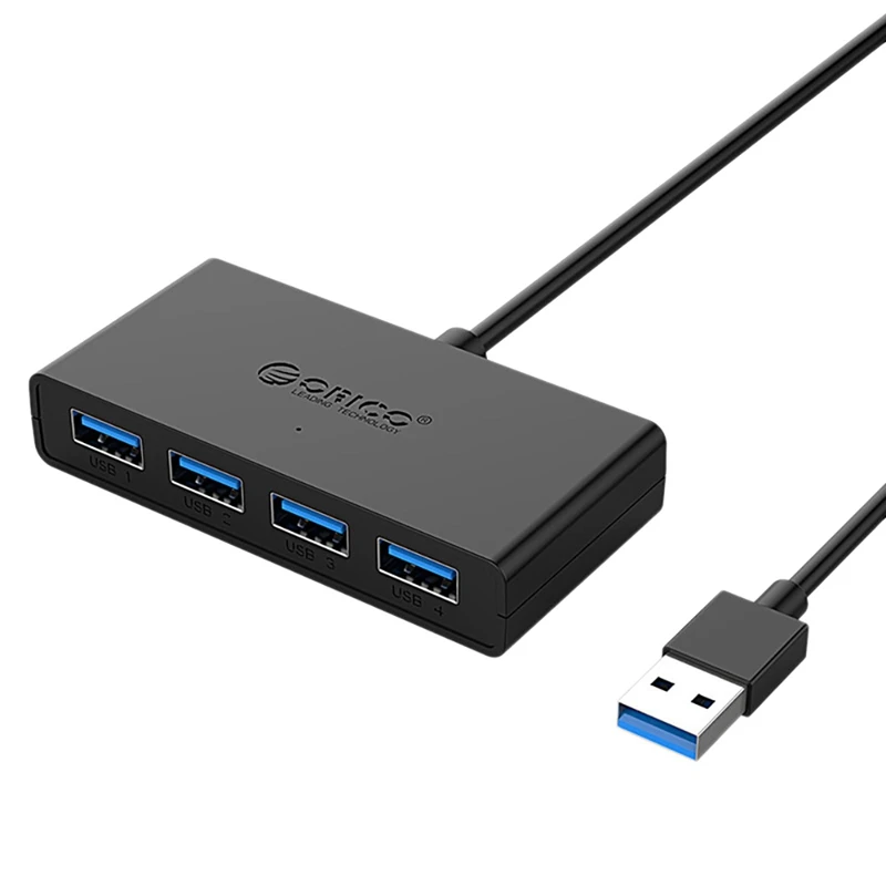 

Разветвитель ORICO с 4 портами USB 3,0 и портом питания Micro-USB